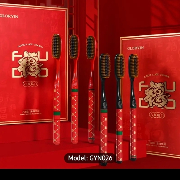 good luck Other - Toothbrush Set Brand New Red And Black Extended Brush Head Efficient